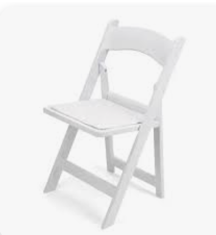 White Resin Padded Chair