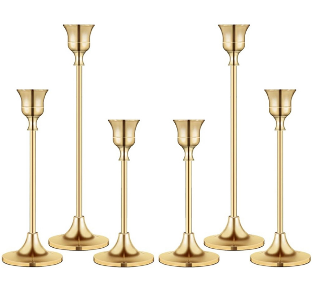 Gold Taper Holder Set